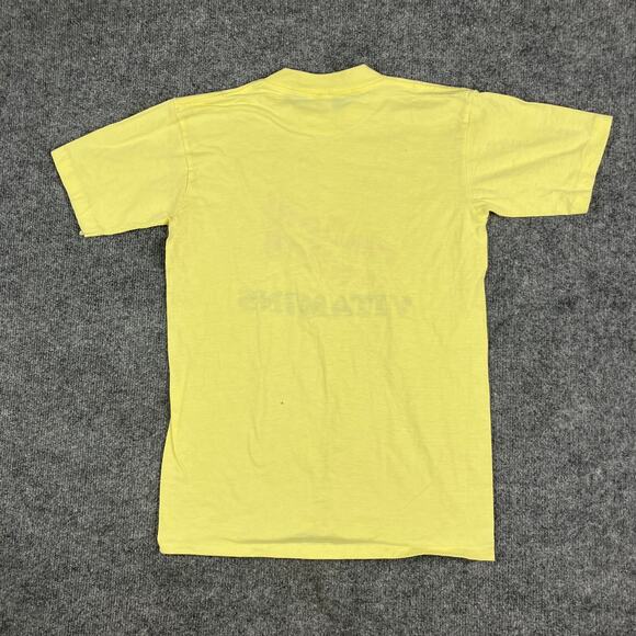 Bruns T-Shirt Mens Size M Yellow Radiant Valley Vitamins Vintage Graphic Tee - Picture 8 of 9
